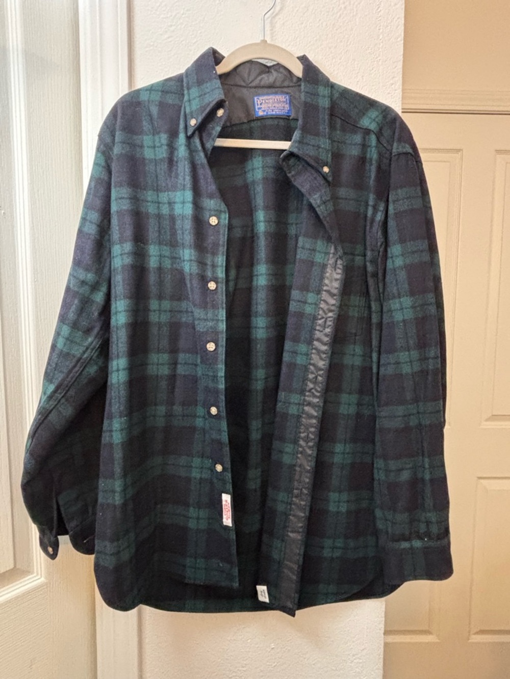 Pendleton Black Watch Plaid Wool Shirt Jacket in Green and Navy